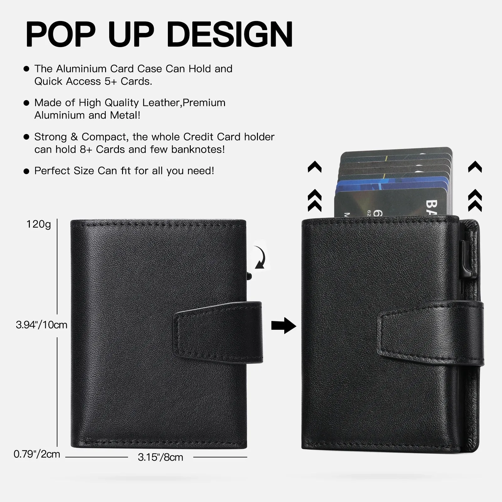 SENDEFN Genuine Leather Smart Wallet with RFID Blocking