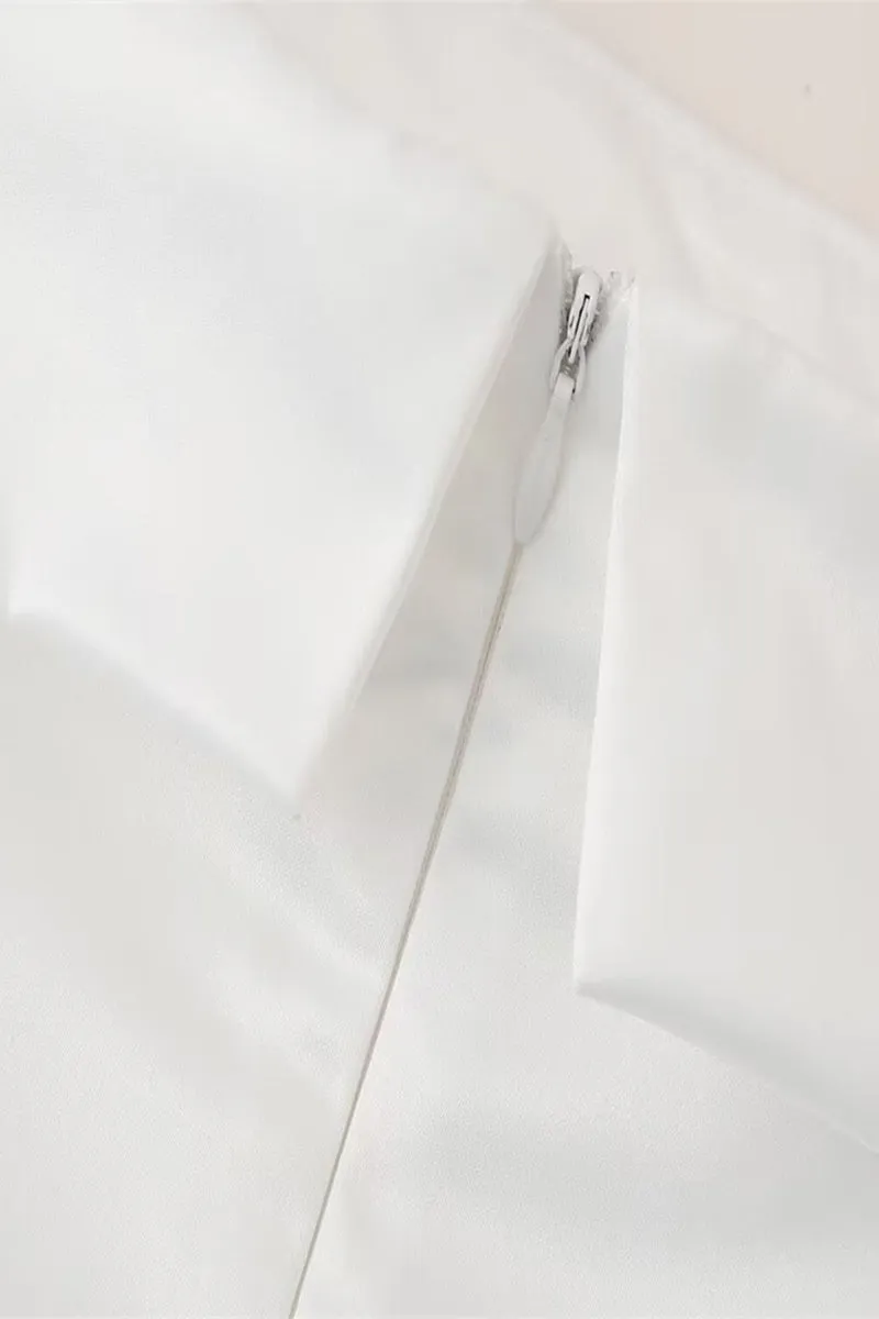 Sexy Ruched Zipper Strapless Strapless Dresses