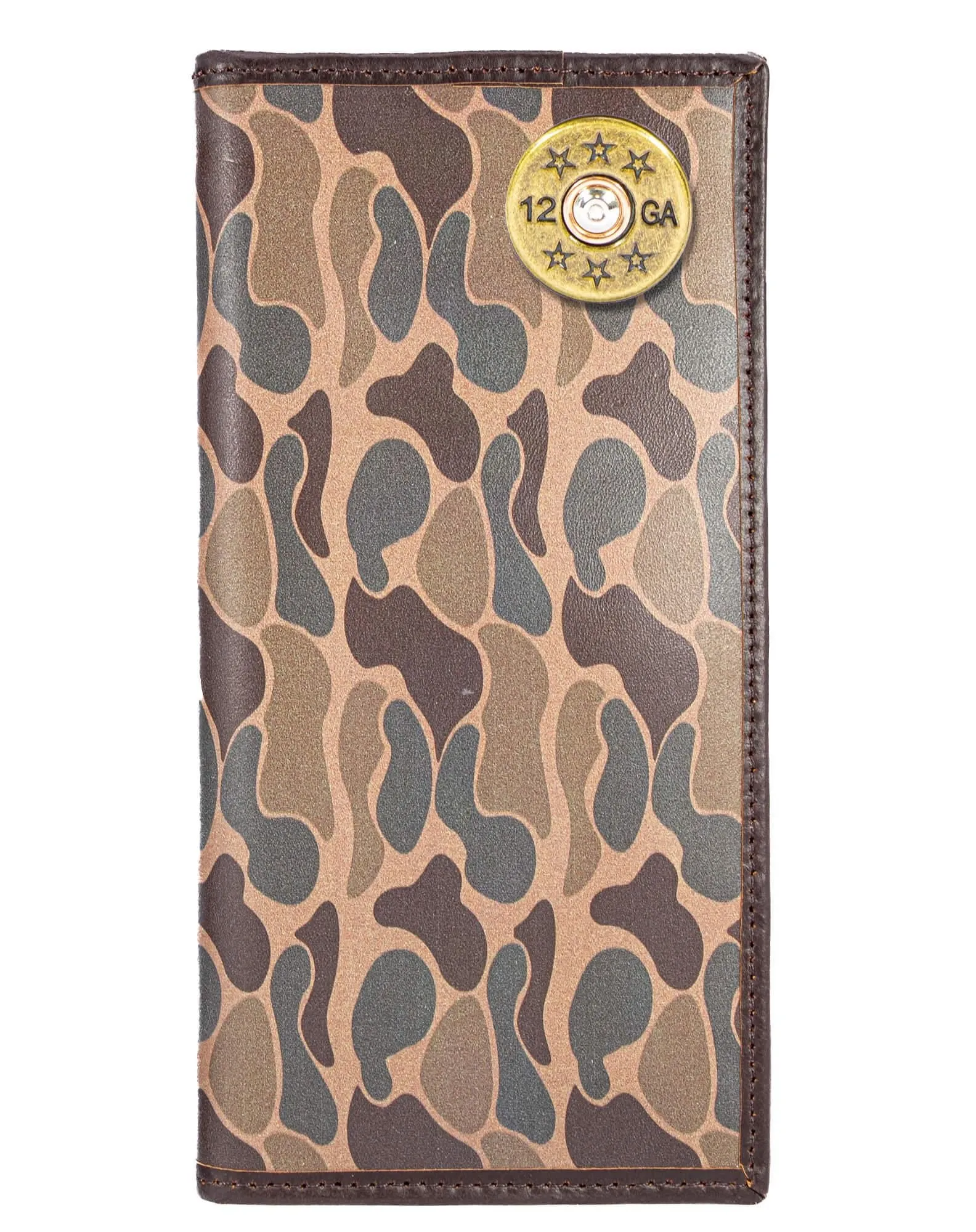 Shotshell Men's Secretary Old School Camo Leather Wallet.