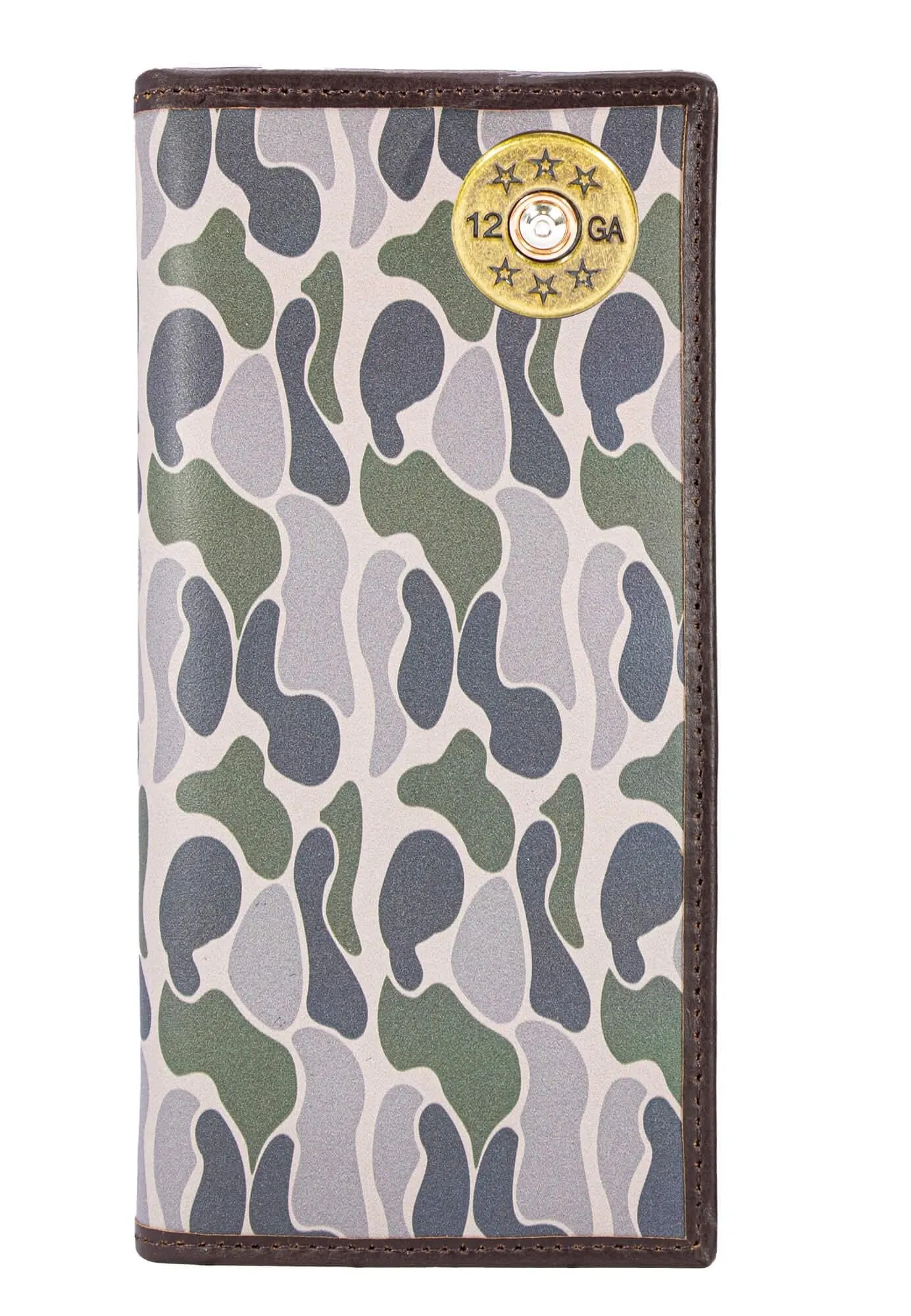 Shotshell Men's Secretary Old School Camo Leather Wallet.