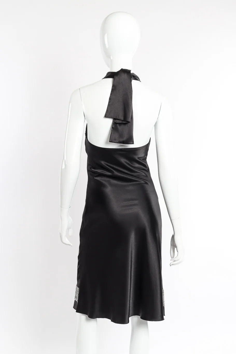 Silk Beaded Halter Dress