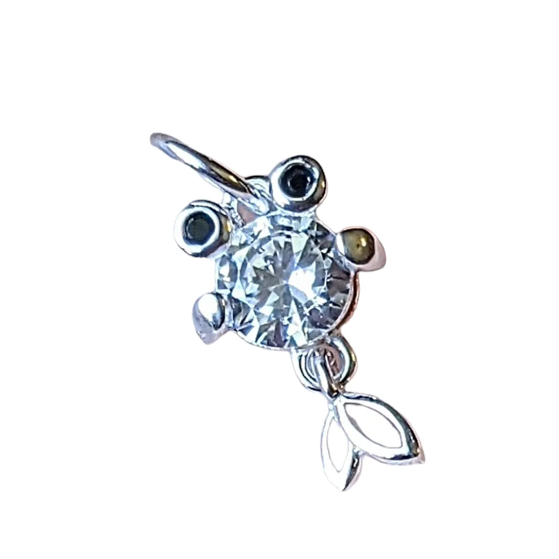 Silver CZ Koi Fish Charm