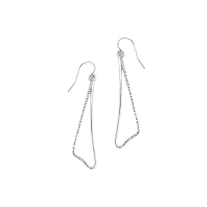 Silver Triangle Dangle Earrings Small - BREEZE