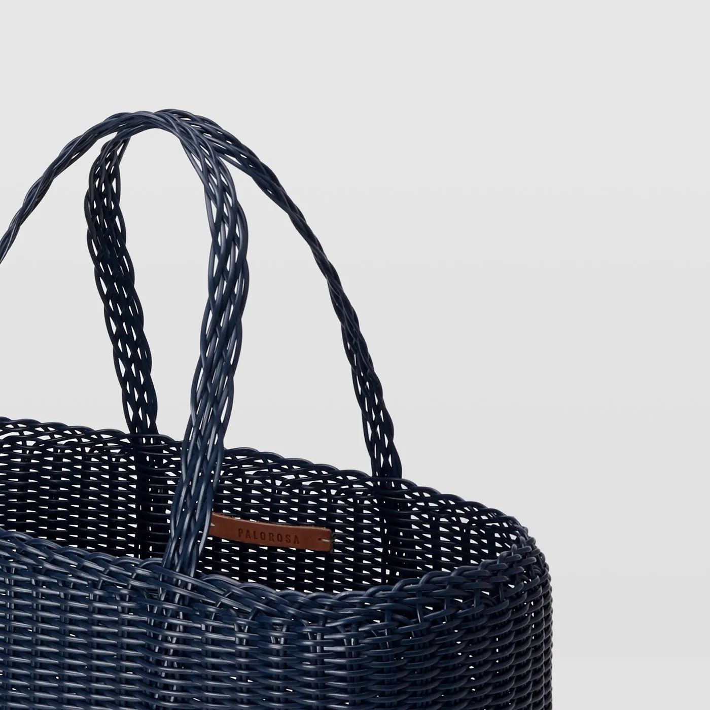 SMALL HANDWOVEN LACE PLASTIC : MIDNIGHT BLUE