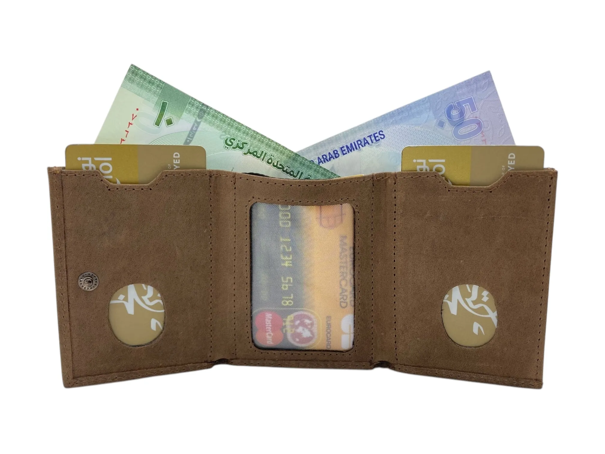 Small Trifold Wallet Compact Size # 4520 [Button]