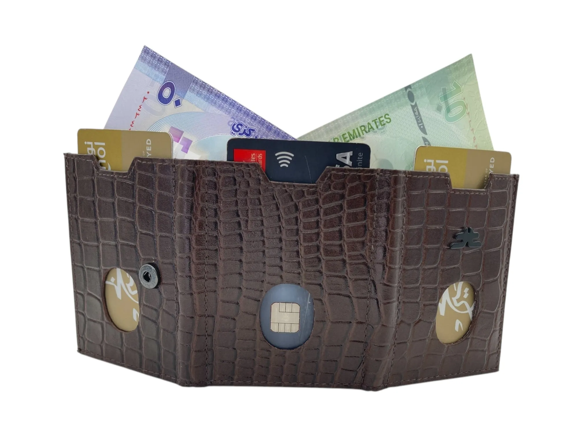 Small Trifold Wallet Compact Size # 4520 [Button]