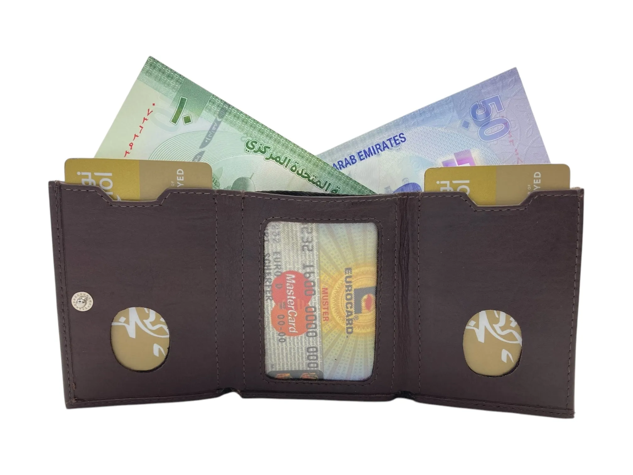 Small Trifold Wallet Compact Size # 4520 [Button]