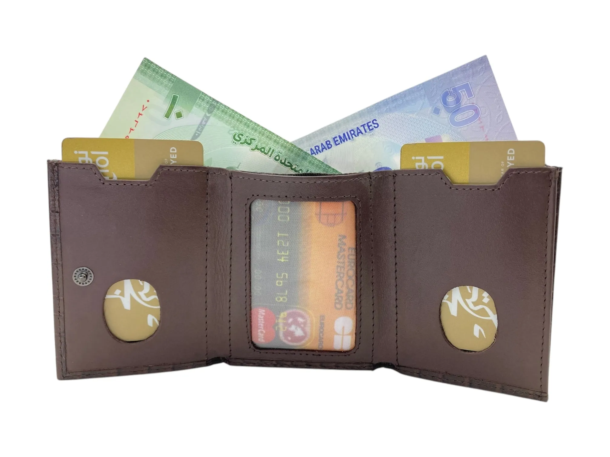 Small Trifold Wallet Compact Size # 4520 [Button]