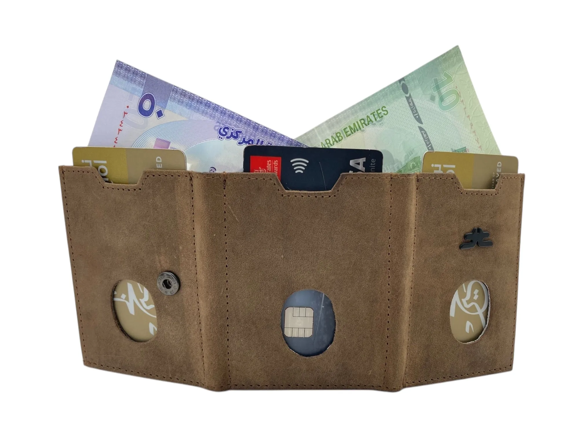 Small Trifold Wallet Compact Size # 4520 [Button]