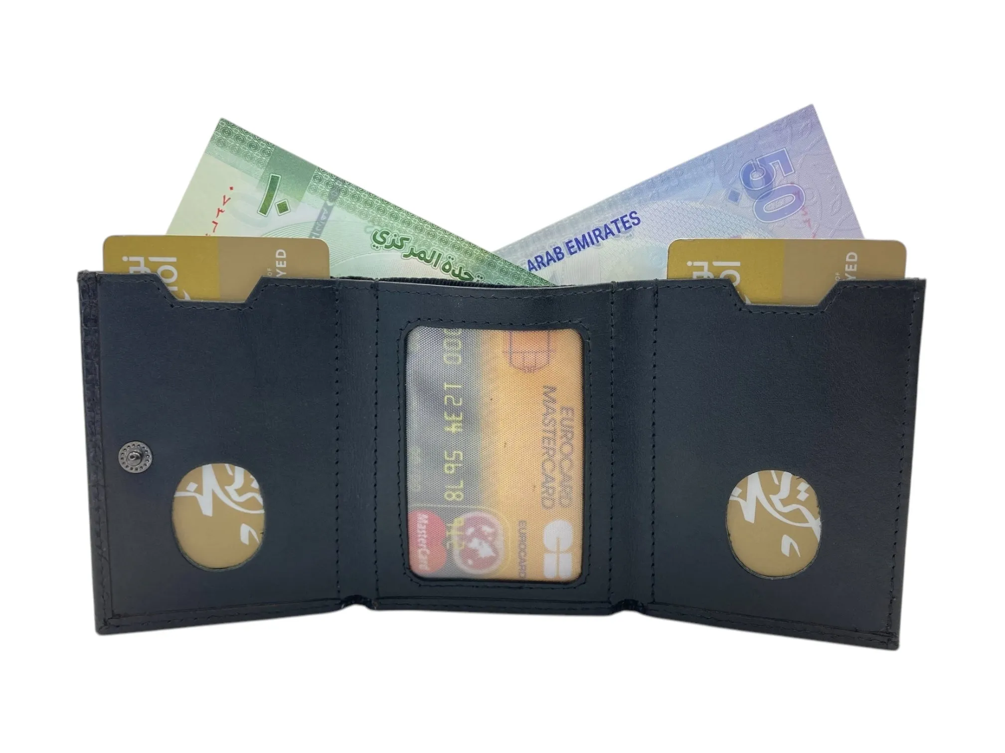 Small Trifold Wallet Compact Size # 4520 [Button]