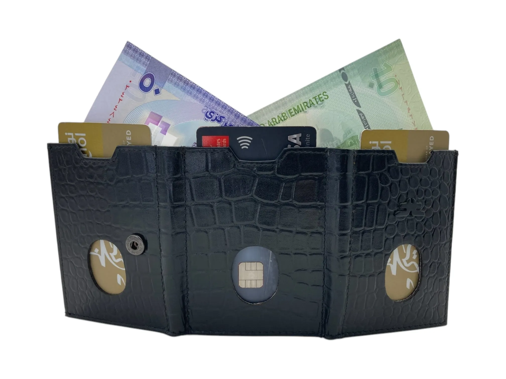 Small Trifold Wallet Compact Size # 4520 [Button]