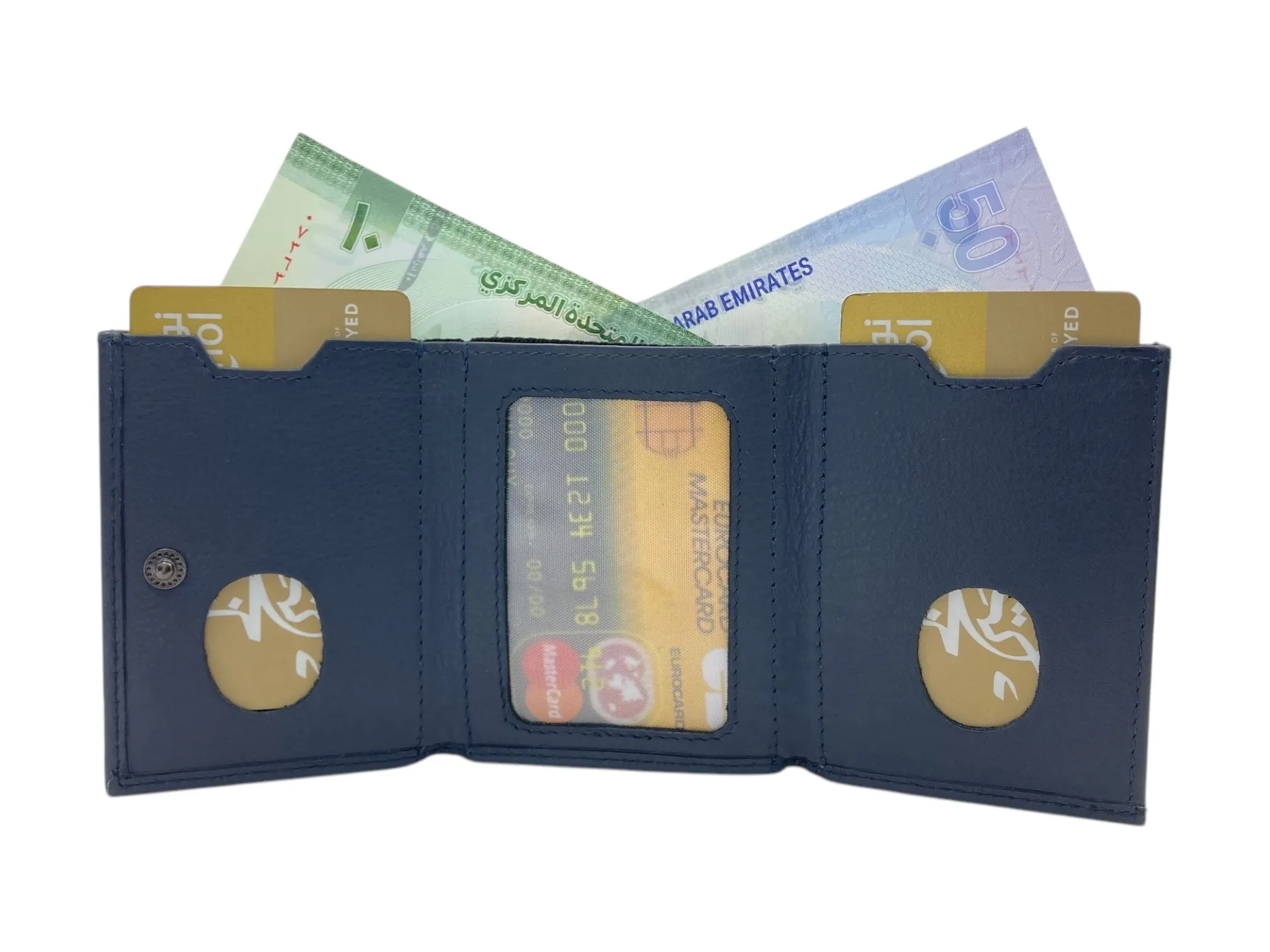Small Trifold Wallet Compact Size # 4520 [Button]