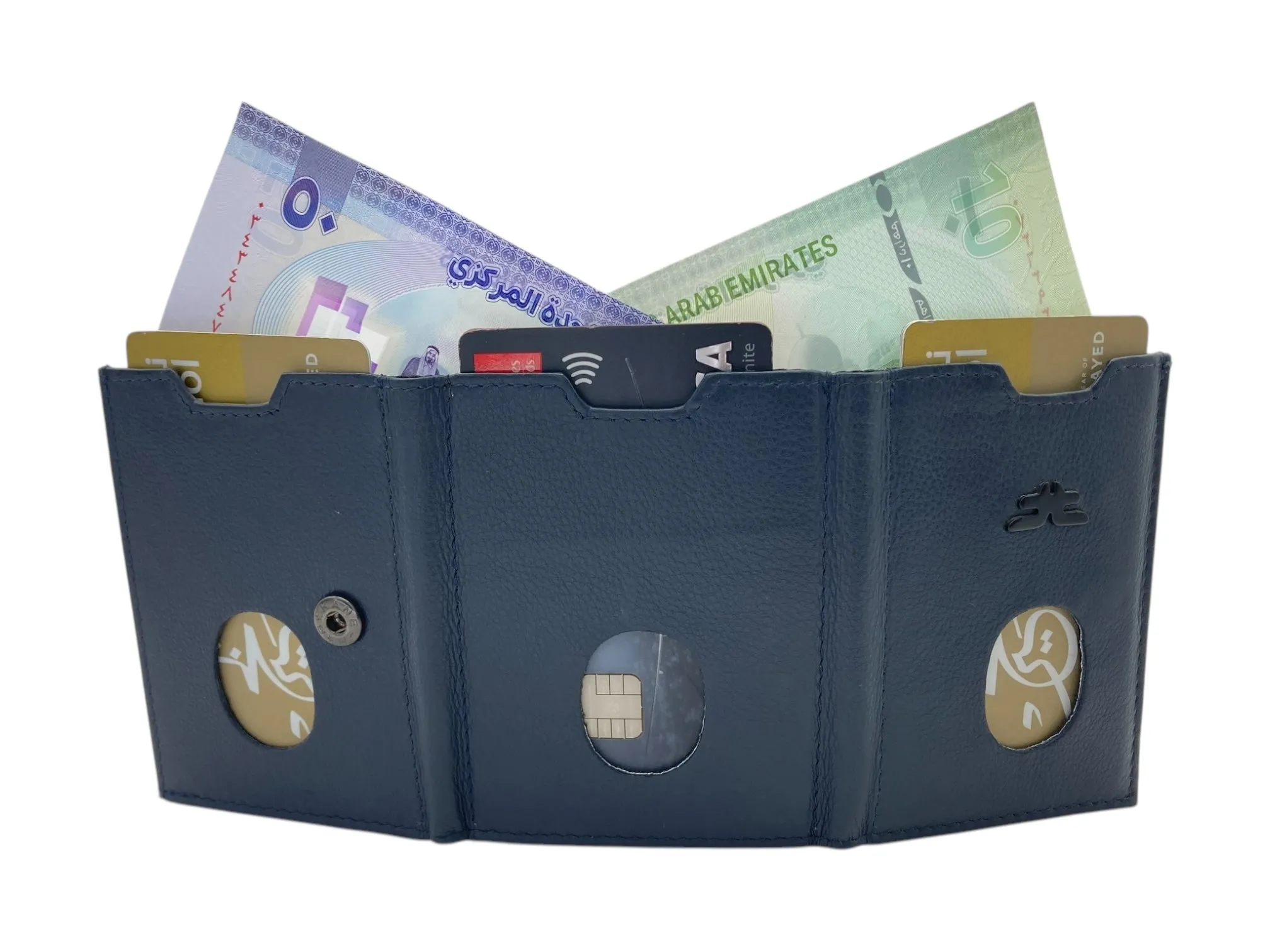 Small Trifold Wallet Compact Size # 4520 [Button]