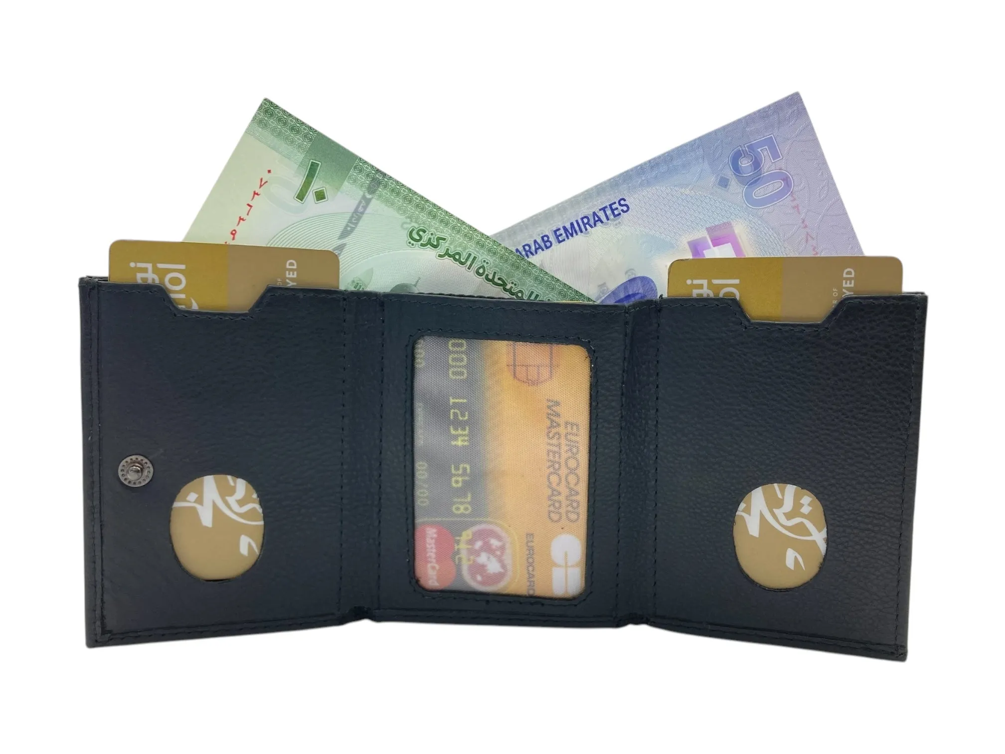 Small Trifold Wallet Compact Size # 4520 [Button]