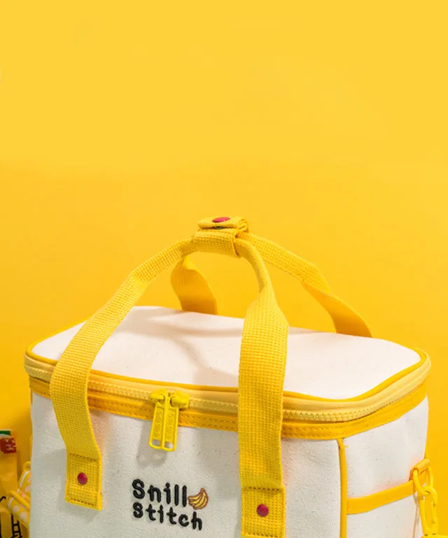 SNILLO STITCH Canvas Picnic Cooler Bag Banana - Yellow
