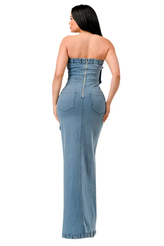 So Chic Denim Cargo Dress