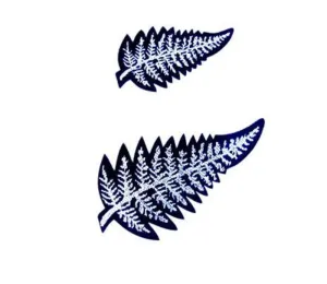 Sparkly Silver Fern Iron-on Patch