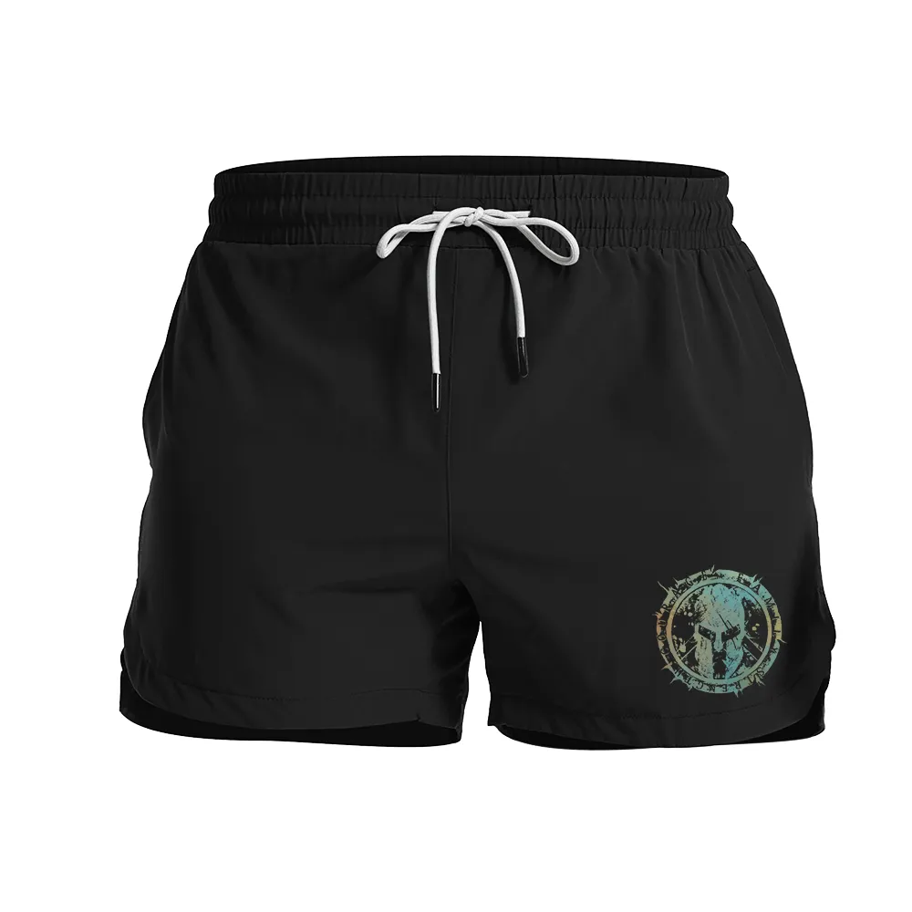 Spartan Helmet Graphic Shorts
