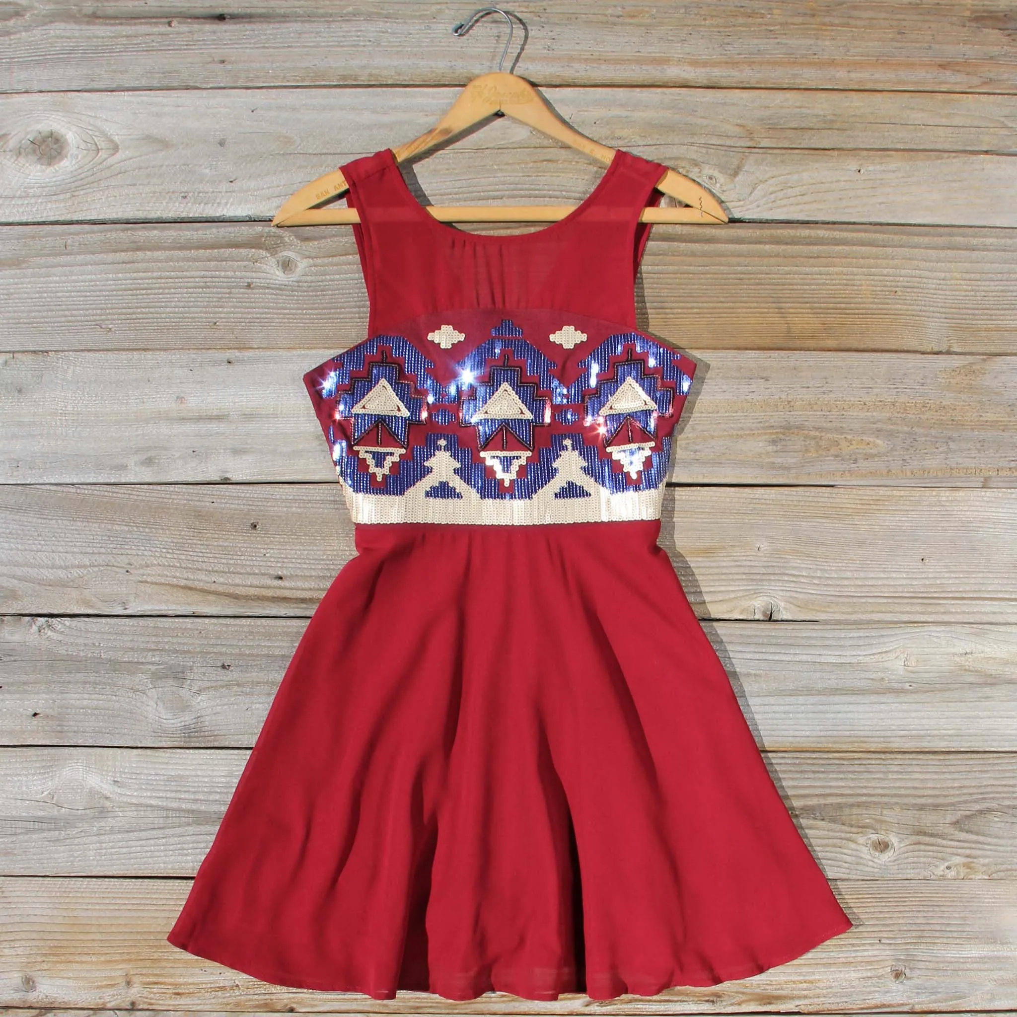 Stone Spell Beaded Dress in Autumn