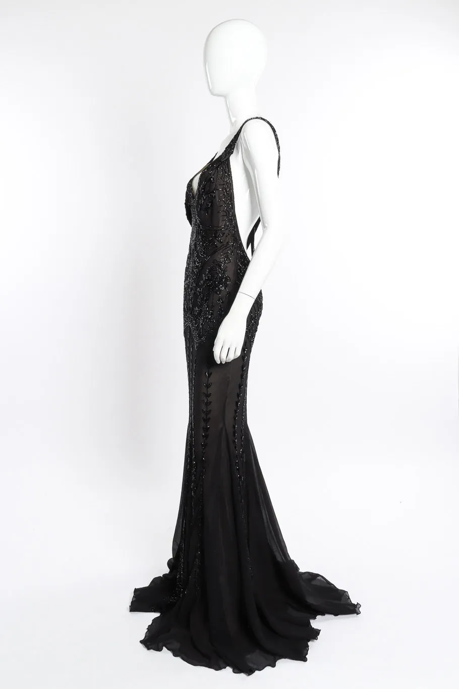 Strappy Beaded Gown