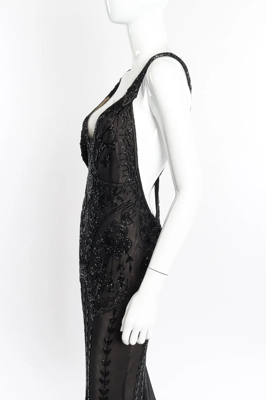 Strappy Beaded Gown