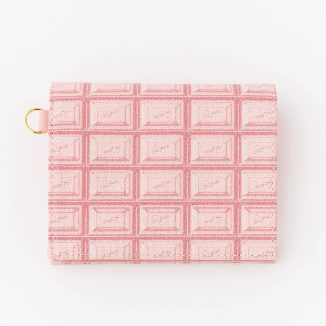 Strawberry Chocolate Leather Flap Short Wallet【Japan Jewelry】