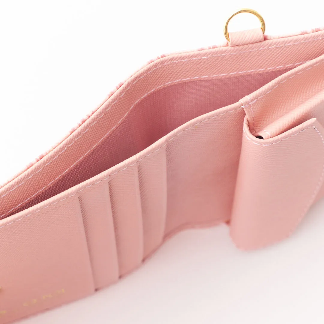 Strawberry Chocolate Leather Flap Short Wallet【Japan Jewelry】