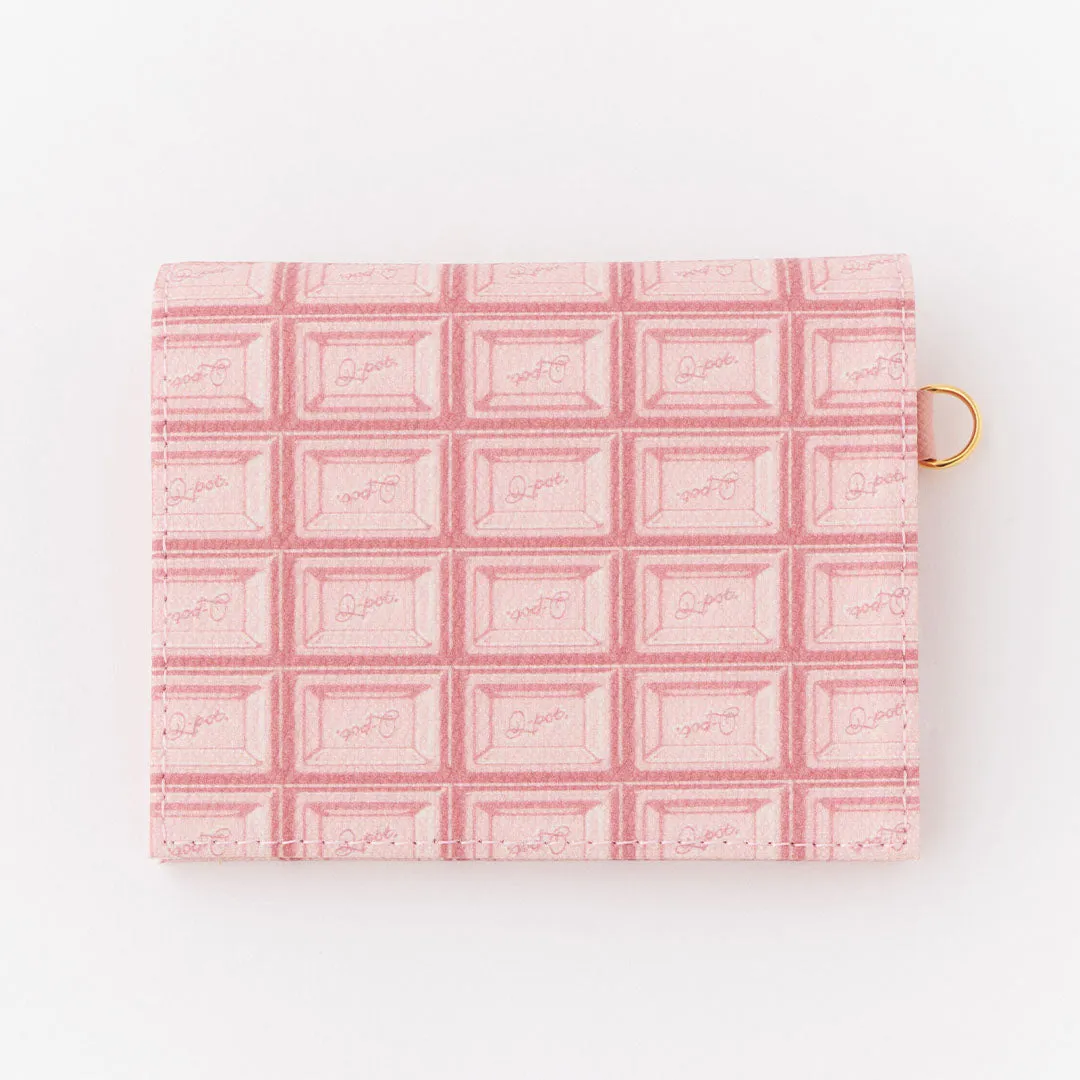 Strawberry Chocolate Leather Flap Short Wallet【Japan Jewelry】