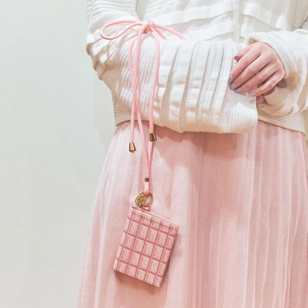 Strawberry Chocolate Leather Flap Short Wallet【Japan Jewelry】