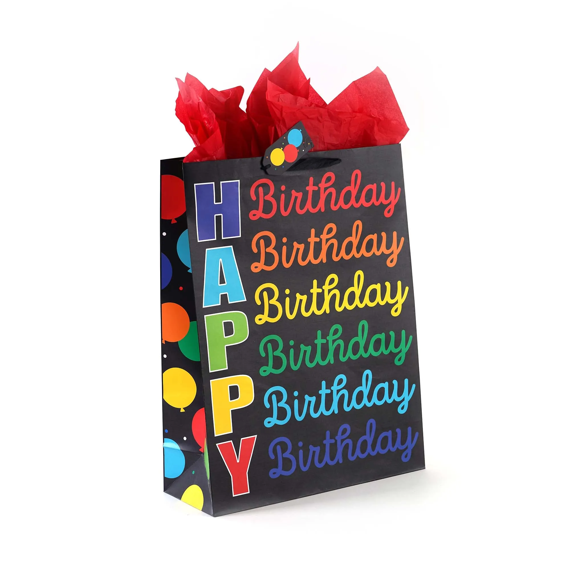 Super Birthday Typography Dots Printed Bag, 4 Designs