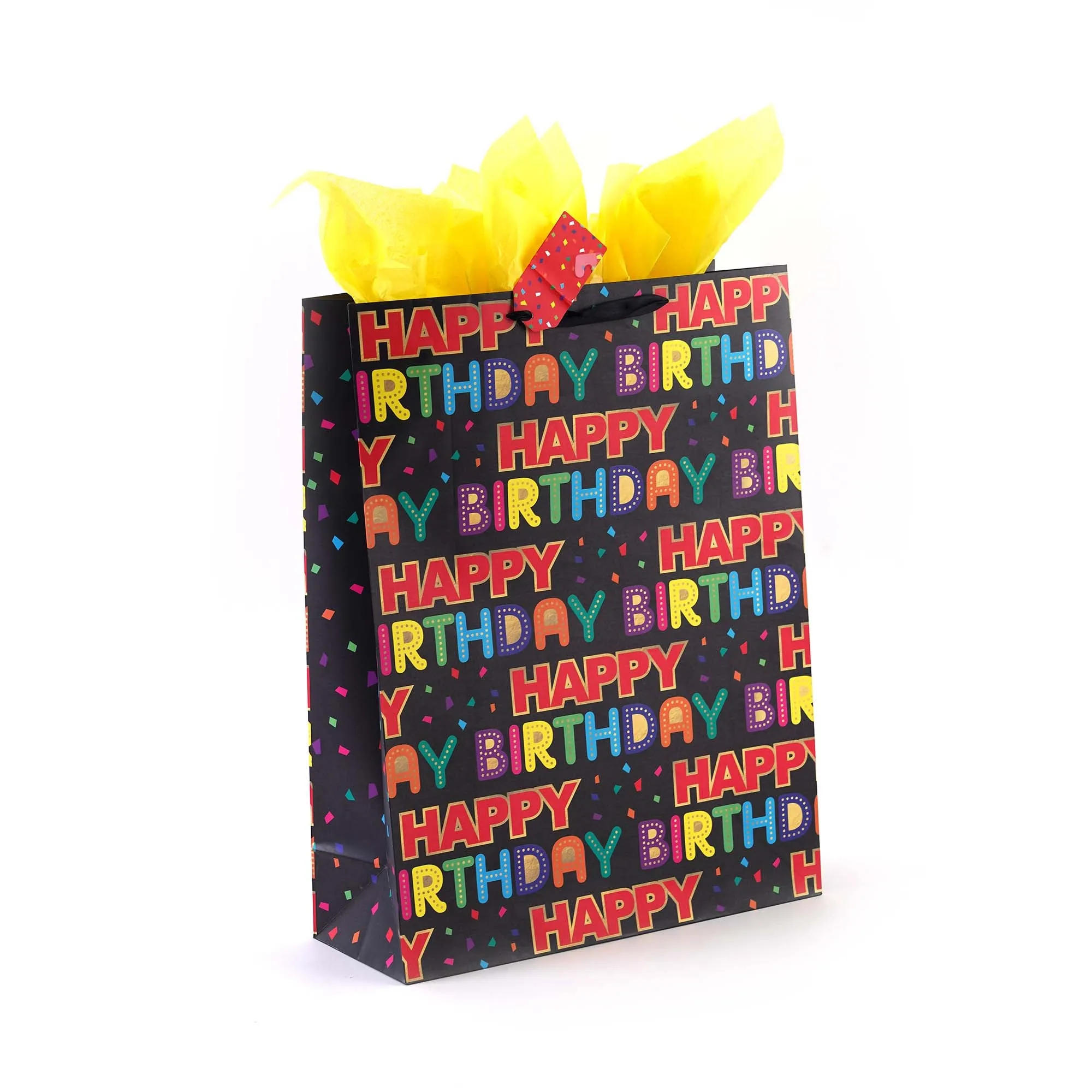Super Birthday Typography Dots Printed Bag, 4 Designs