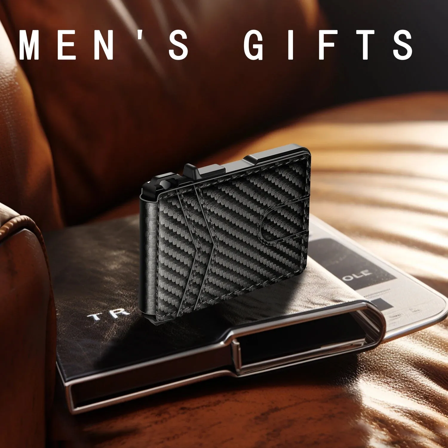 TANGMO Tactical Smart Wallet with RFID Blocking and Card Popup