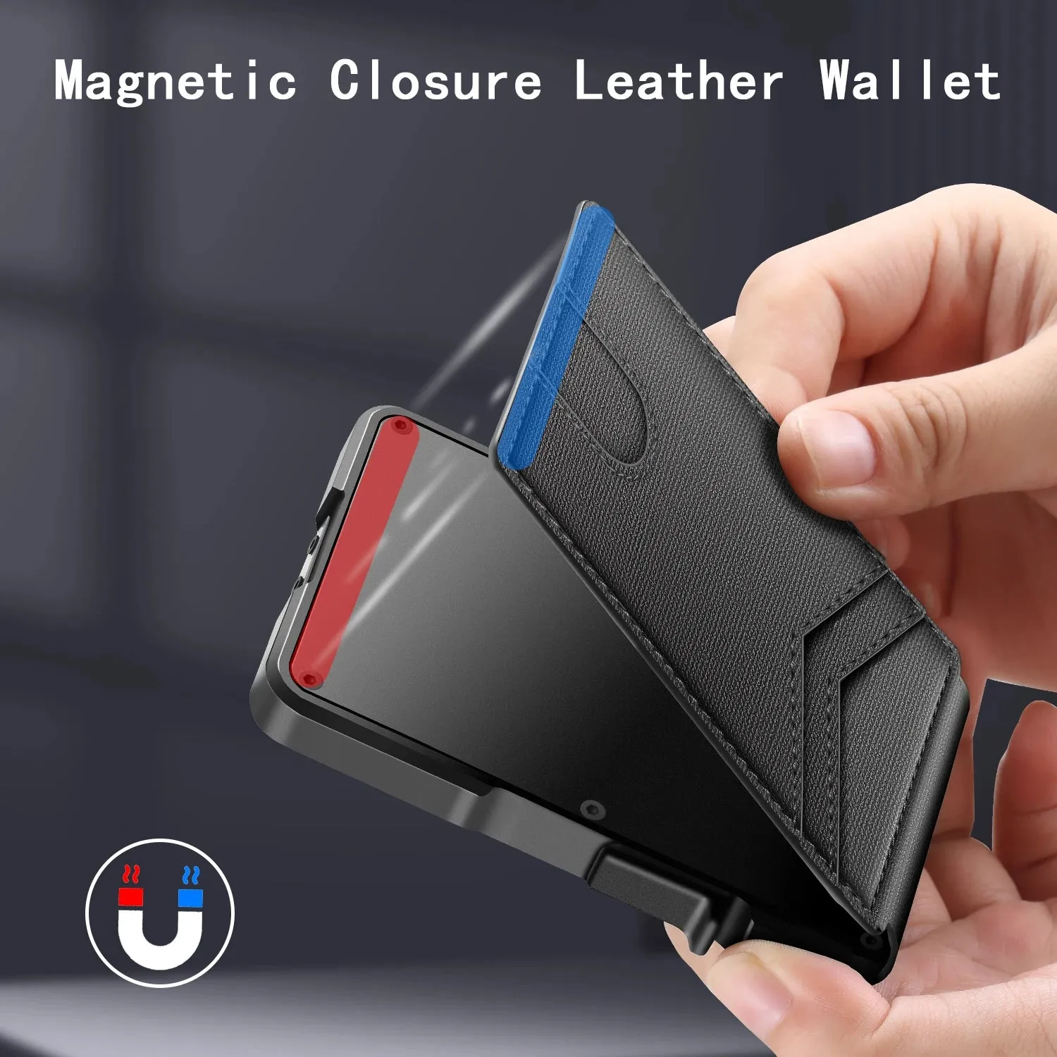 TANGMO Tactical Smart Wallet with RFID Blocking and Card Popup