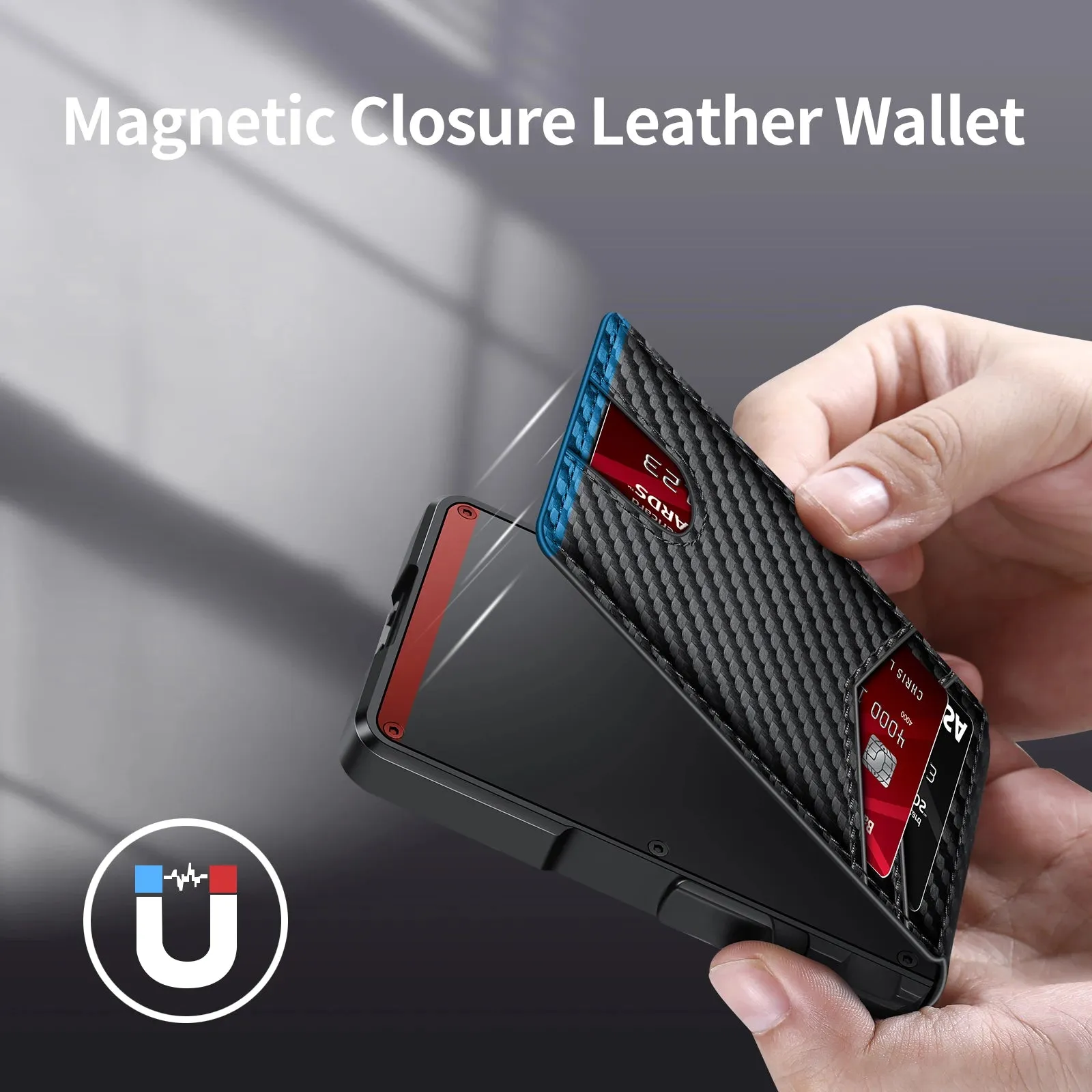 TANGMO Tactical Smart Wallet with RFID Blocking and Card Popup