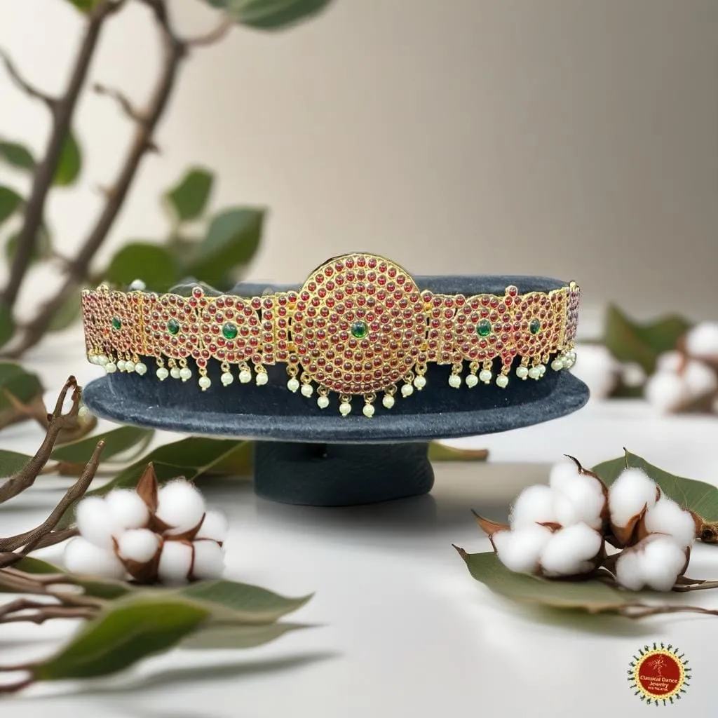 Temple Kemp Indian jewelry Oddiyanam Waist Belt Kamarbandh | Bharatnatyam, Kuchipudi, Weddings, Birthdays  |  Classical Dance Jewelry