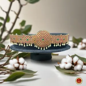 Temple Kemp Indian jewelry Oddiyanam Waist Belt Kamarbandh | Bharatnatyam, Kuchipudi, Weddings, Birthdays  |  Classical Dance Jewelry