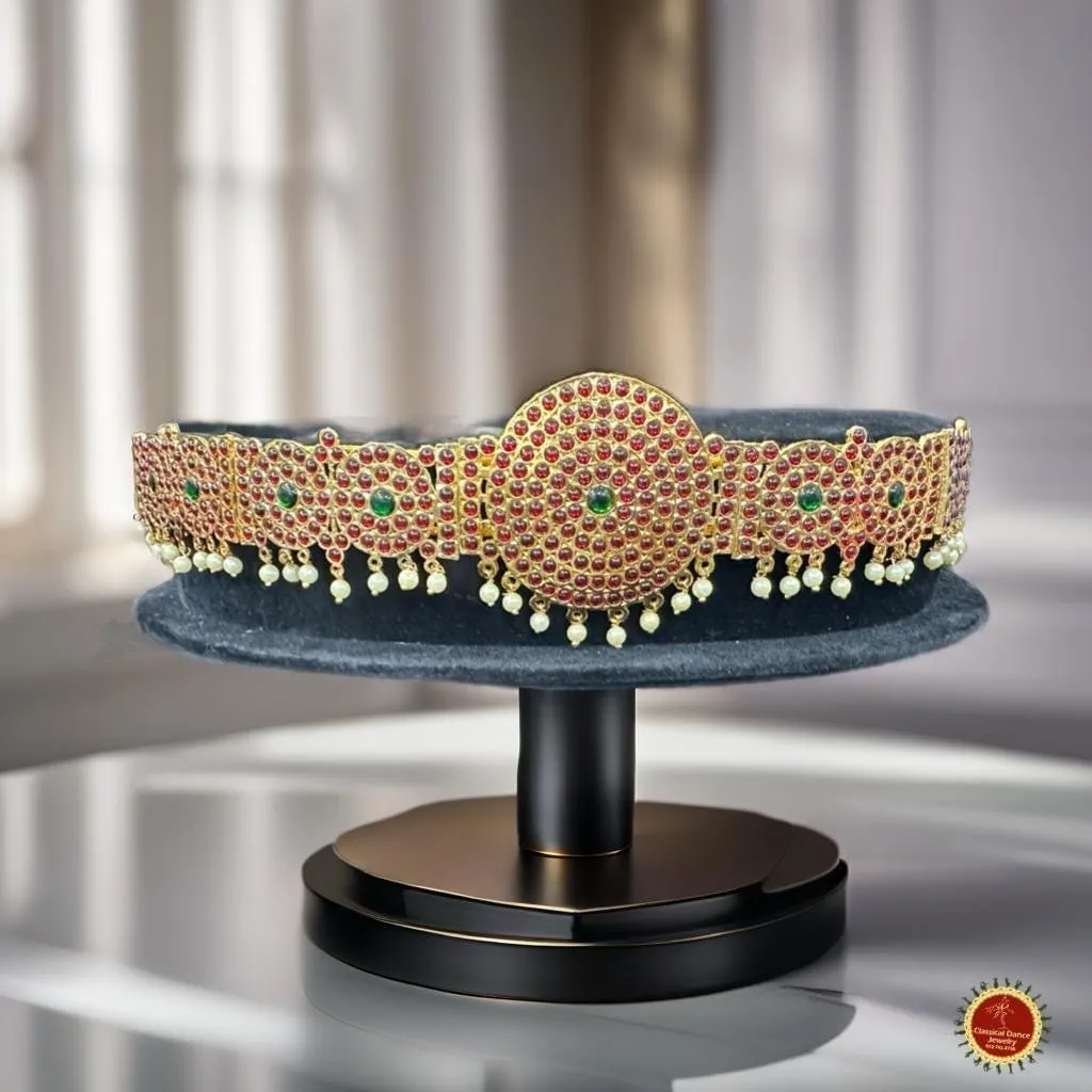 Temple Kemp Indian jewelry Oddiyanam Waist Belt Kamarbandh | Bharatnatyam, Kuchipudi, Weddings, Birthdays  |  Classical Dance Jewelry