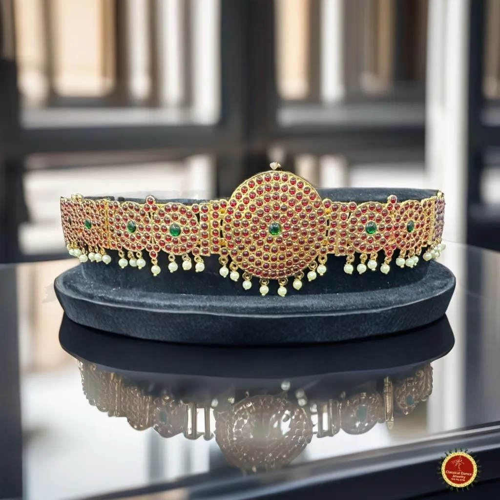 Temple Kemp Indian jewelry Oddiyanam Waist Belt Kamarbandh | Bharatnatyam, Kuchipudi, Weddings, Birthdays  |  Classical Dance Jewelry