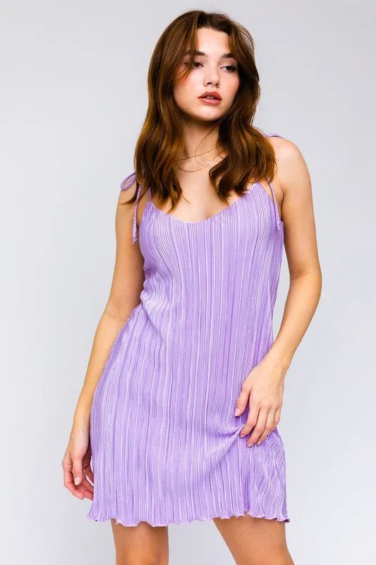TIE STRAP MINI DRESS