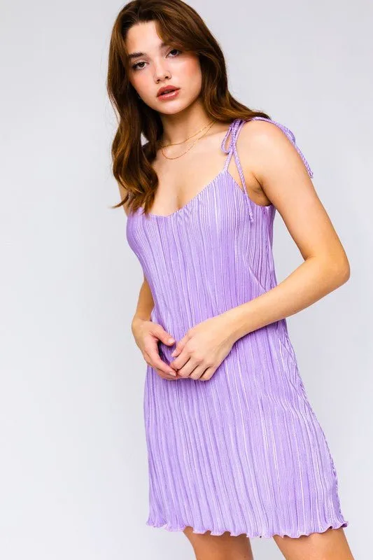 TIE STRAP MINI DRESS