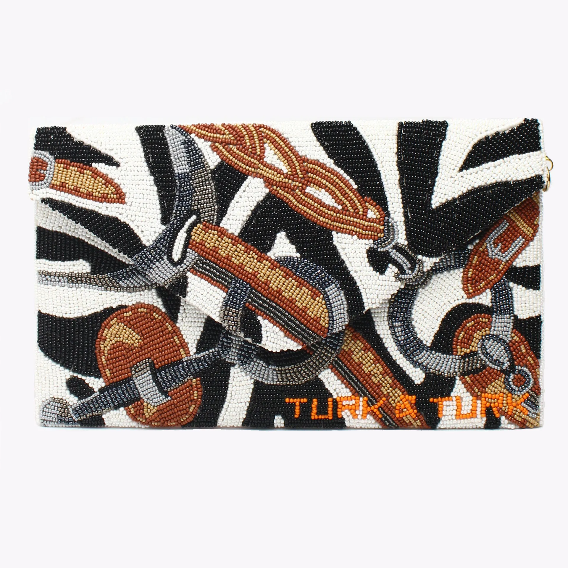 TT-EQUESTRIAN Hand Beaded Clutch