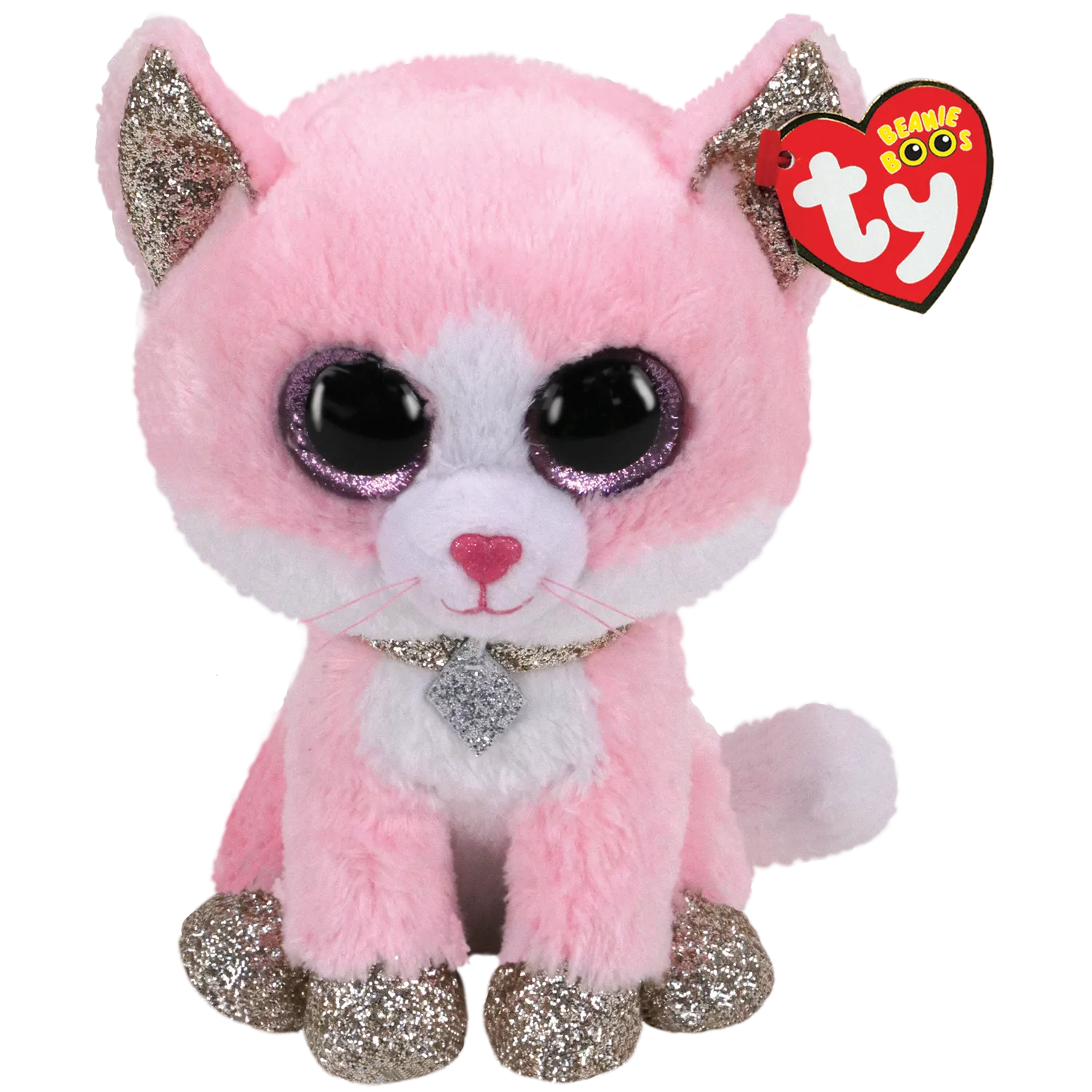 Ty Fiona the Pink Cat Beanie Boo - Small