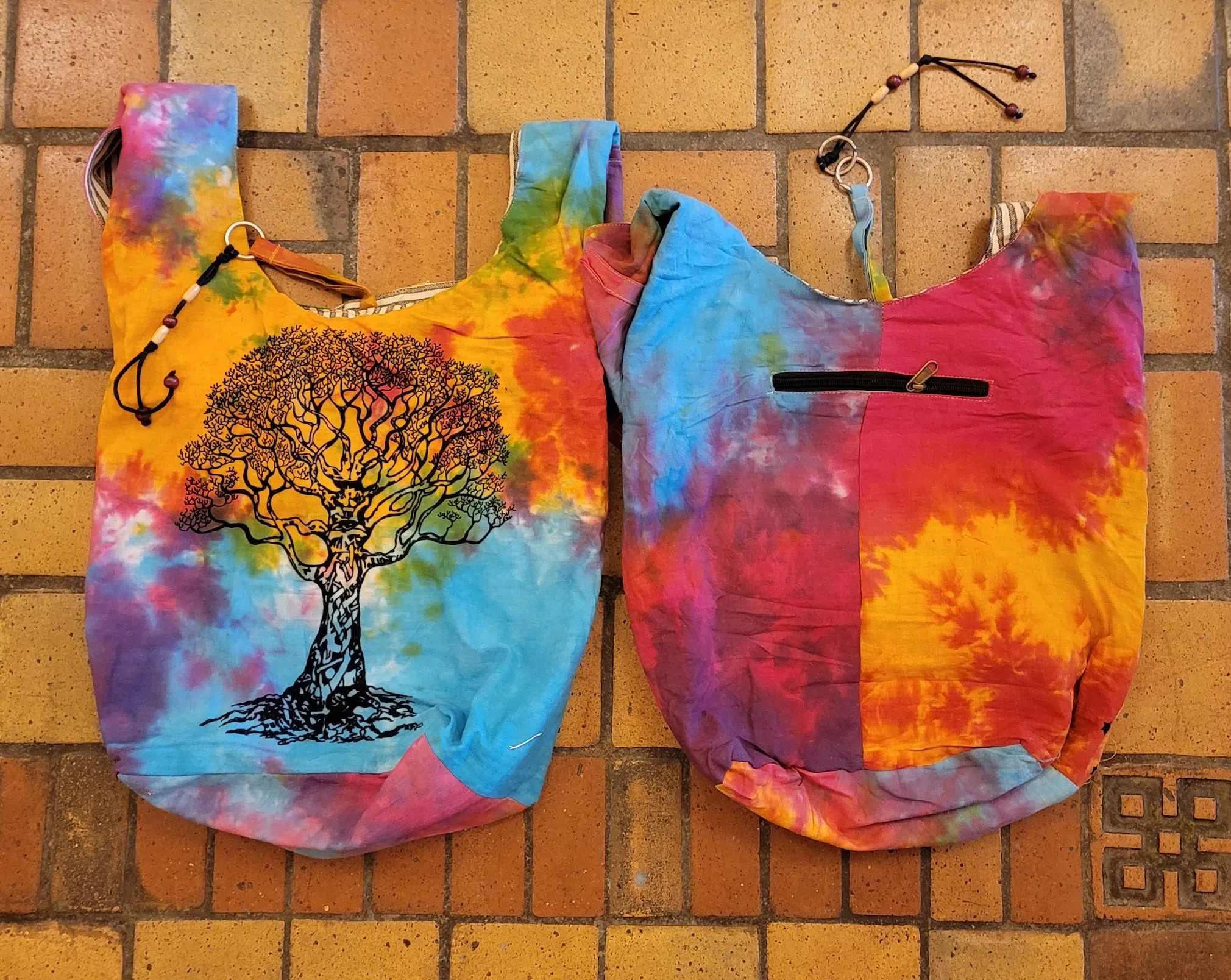 Tye Dye Tree of Life Hobo Bag
