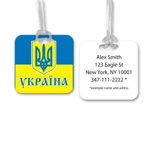 Ukraine Square Luggage Tag