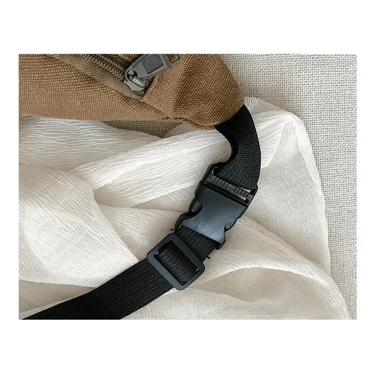 Unisex Casual Canvas Waist Bag Functional Comfortable Waist Bag Classic Waterproof Cross Body Traveling Bag