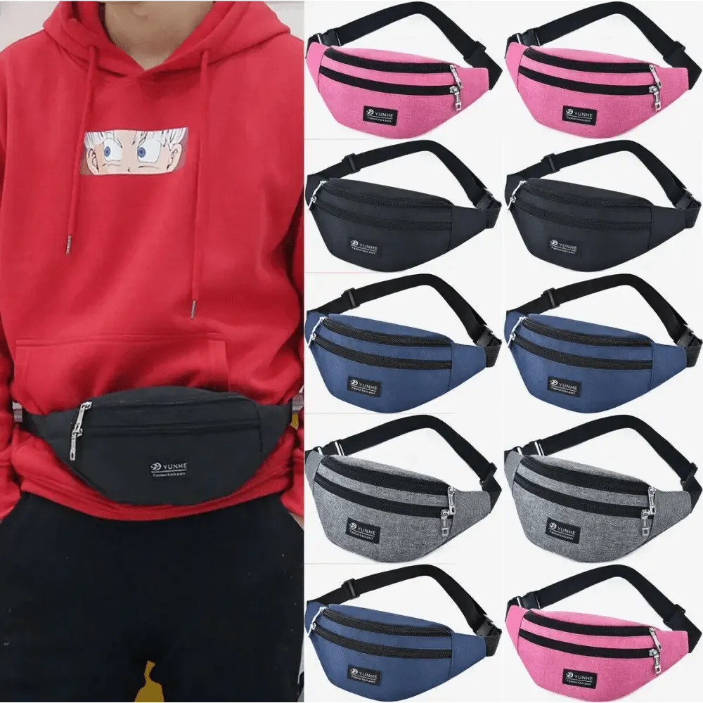 Unisex Retro Fanny Pack  Unique Design Waist Bag Adjustable Belt Waterproof Travel Bag Sports Chest Bag