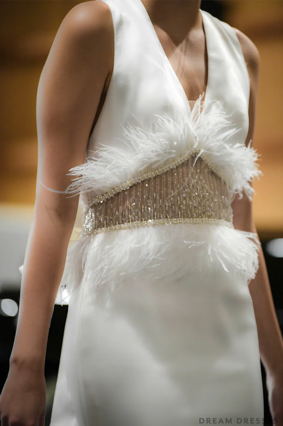 V-neck Halter Wedding Dress (#Darya)