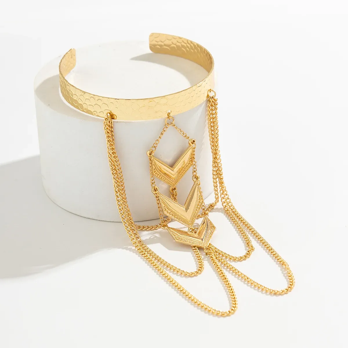 V Shape Pendant Adjustable Bangle