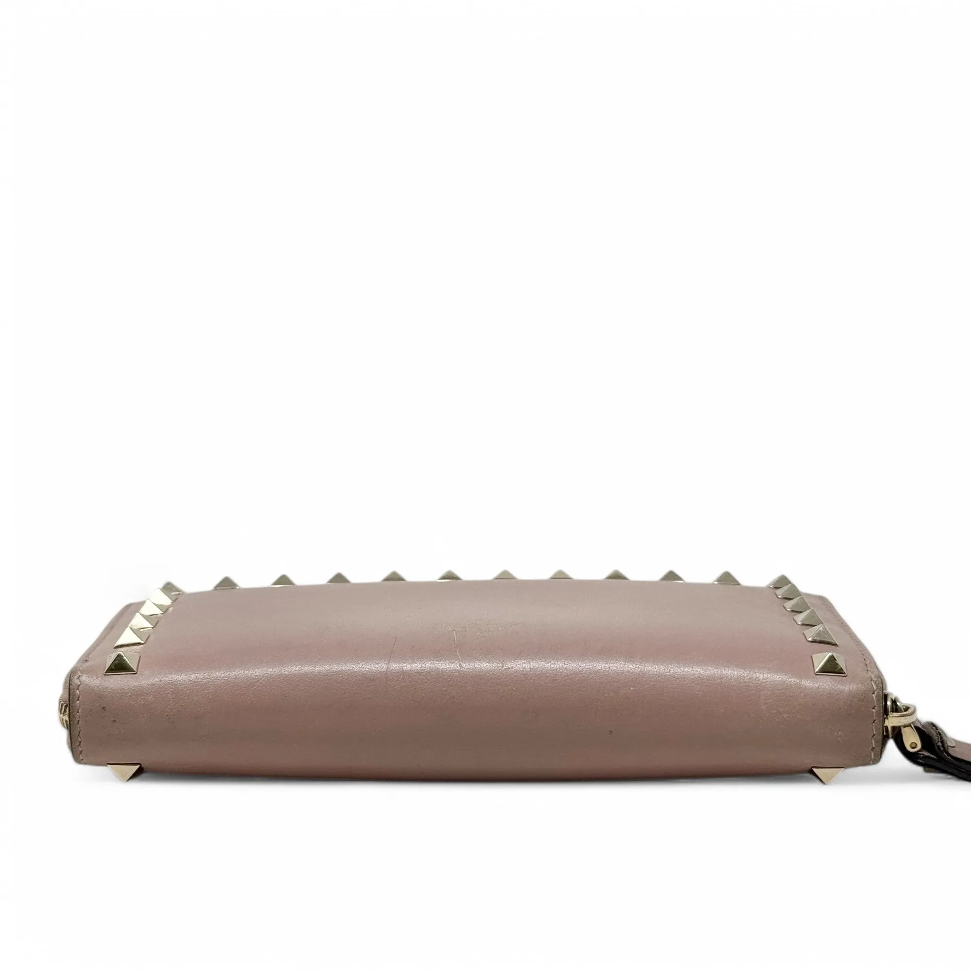 Valentino Nude Rockstud Zip Wallet
