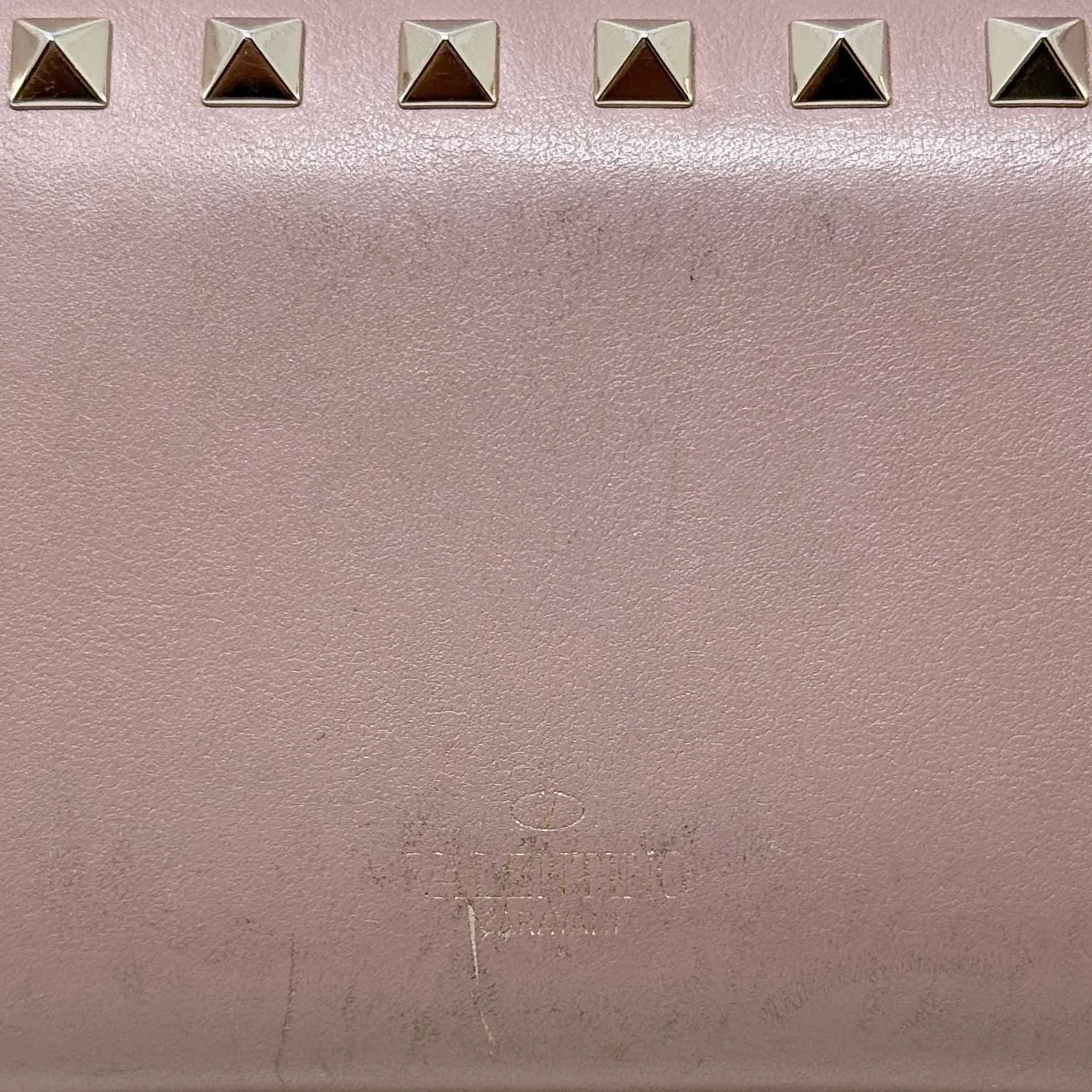 Valentino Nude Rockstud Zip Wallet